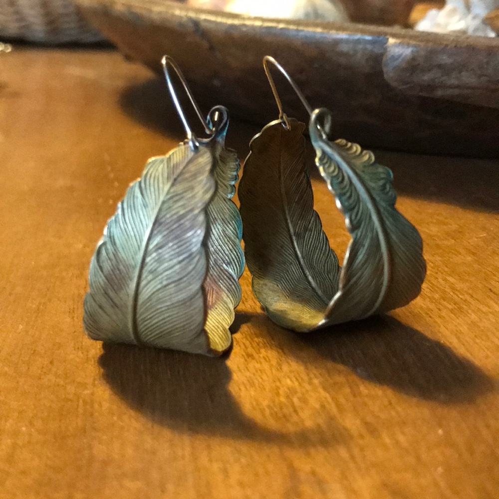 Erica Weiner “Bent Feather” hoops